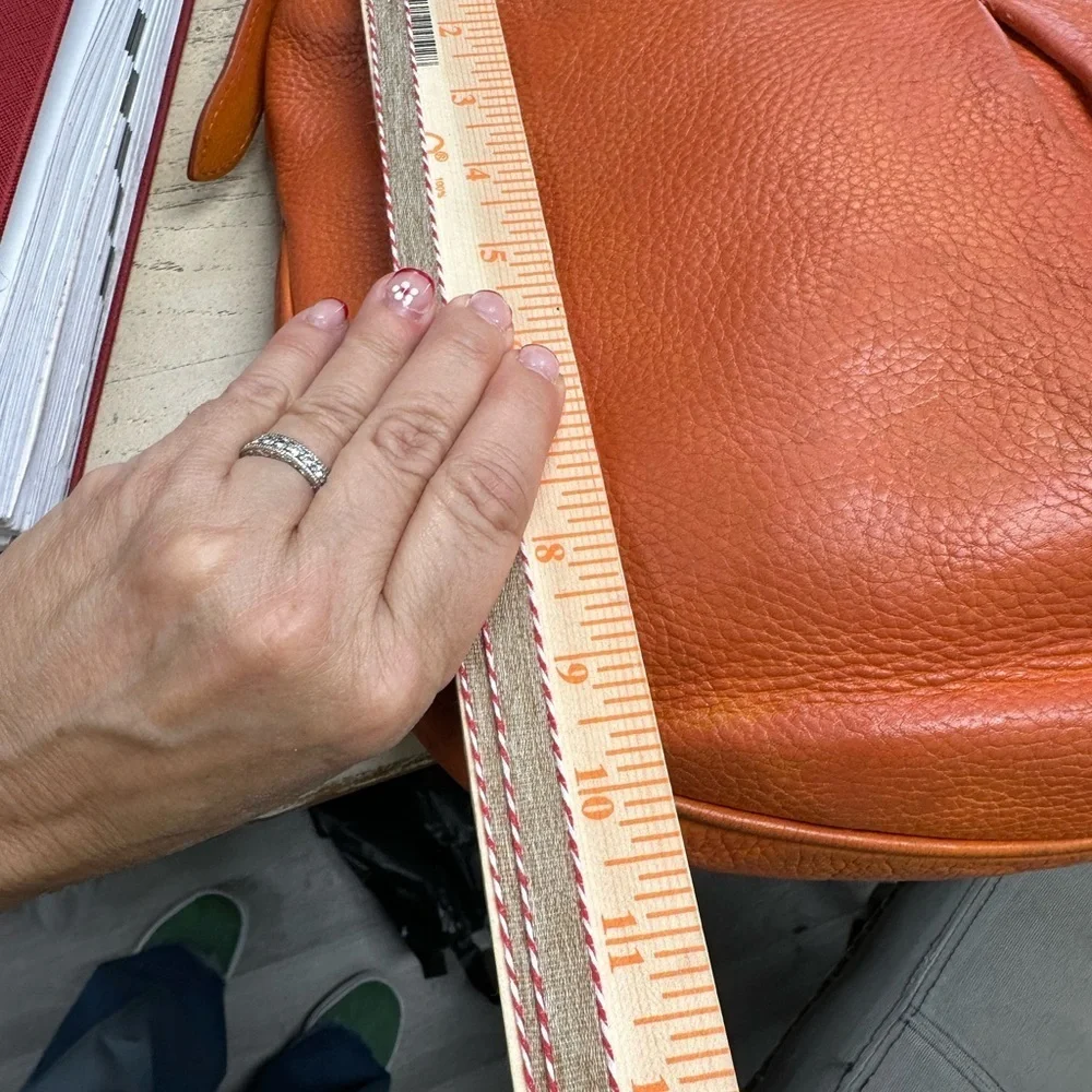 Dooney & Bourke Burnt Orange Pebbled Leather Shoulder Bag